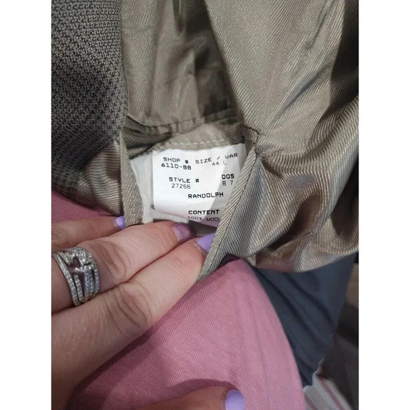 Jos. A. Bank Clothier Plaid 100% Wool 2 Button Sport Coat Blazer Jacket Size 44L - Picture 6 of 8